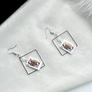 NEW Poker Playing Cards Drop Earrings